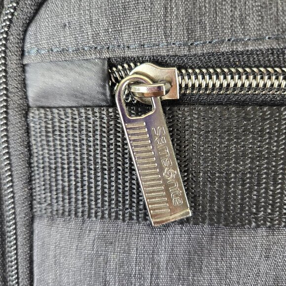 Samsonite Gray Computer Laptop Travel Bag Double Handles Detachable Strap - Picture 3 of 16